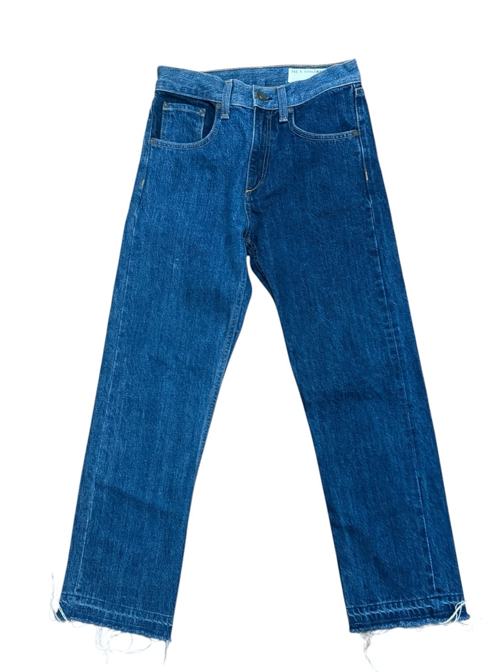 rag & bone Medium Blue Straight-Leg Jeans